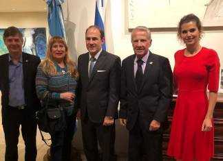 Despedida del Embajador Argentino H.E. Mariano A. Caucino y Su Sra. Barbara con motivo de finalizar su gestion como representante de la Republica Argentina ante el Estado de Israel
