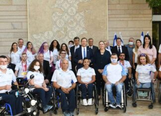 La delegación israelí en los Juegos Paralímpicos de Tokio 2020 fue recibida en la casa del Presidente Herzog