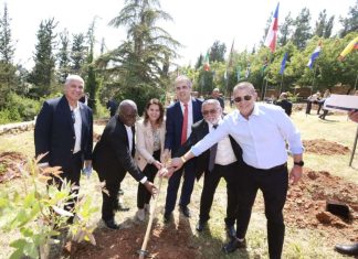 Keren Kayemeth LeIsrael – Fondo Nacional Judío y el Ministerio de Relaciones Exteriores 75 embajadores plantaron 75 árboles en Israel, en el 75 aniversario de Israel