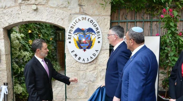 La Republica de Colombia abre su embajada en Jerusalem
